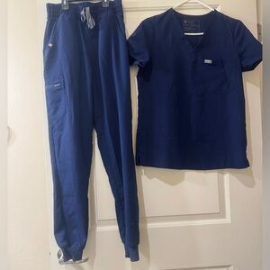 Figs Navy Scrub Set